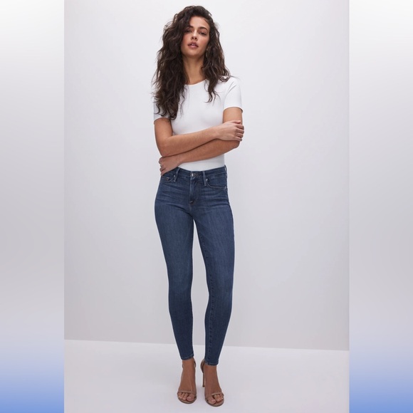 Good American Good Legs Dark Blue Mid-Rise Skinny Jean Women's Blue 2/26 NWT - Picture 1 of 4